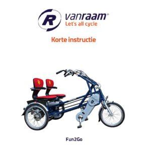 Afbeelding van voorpagina korte instructie Fun2go duofiets